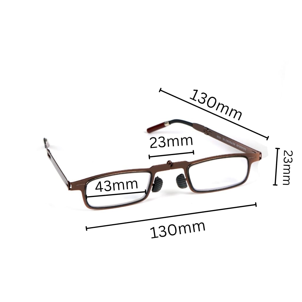 Esperto Readers Slim Fold Brown (Blue Cut)