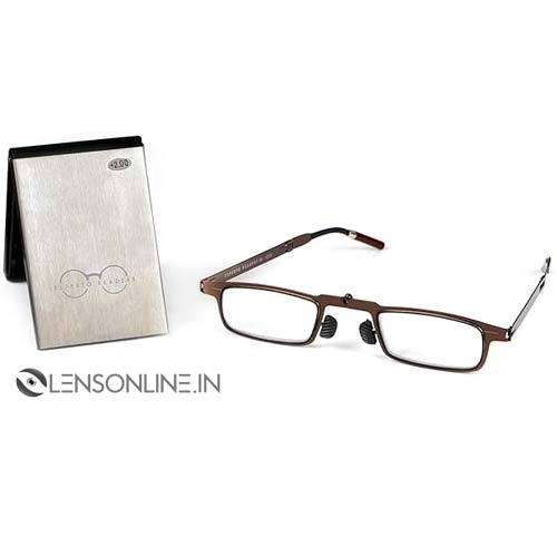 Esperto Readers Slim Fold Brown (Blue Cut)