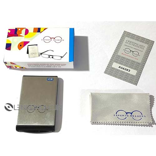 Esperto Readers Slim Fold Brown (Blue Cut)